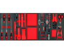 Servante d'atelier robuste avec support pneus - 7 tiroirs - Grandes roues avec freins à disque - Set de 514 outils MW Tools MWE512M3
