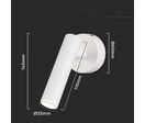 Lampe Murale 2W Fine Blanc - Blanc Chaud 2300K - 3500K