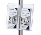 Porte-brochures pour poteaux 2 cases 1/3 A4