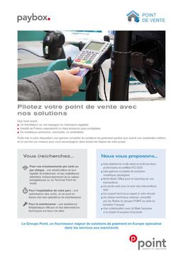Fiche Produit Point de Vente