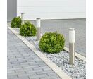 Borne de Jardin Acier Inoxydable avec Détecteur 45cm pour Ampoule E27 IP44 - Noir