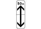 Panonceau flèches de section avec distance M8c bis