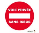 Panneau Voie privée - Sans issue - Novap