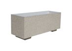 Buton Design - Jardinière GRAVY 100L Béton Gravillons Lavés Beige - 120x40x40cm - Robuste et Durable