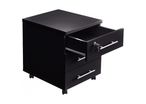 Caisson mobile à roulettes 3 tiroirs noir
