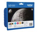 Lot de 4 Cartouches encre BROTHER LC1000 Noir + Couleur