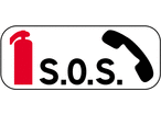 Panonceau SOS et lutte contre l'incendie M9f