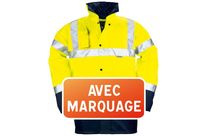 Parka haute visibilité marquage 1 face