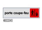 Plaquette de porte Porte coupe-feu - Plexiglas couleur 170x45mm - 4033341