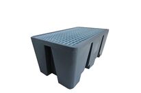 Bac de rétention plastique 300l empilable - 2 fûts