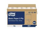 Tork - Bobine d'essuyage Basic Blanche 2 plis - 160m - Usage alimentaire - Éco-responsable