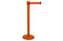 Poteau Alu Orange laqué à sangle Orange 3m x 50mm sur socle portable - 2053310