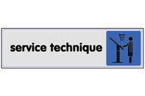 Plaquette de porte Service technique - Plexiglas couleur 170x45mm - 4033549