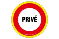 Panneau Privé - haute visibilité - Ø 80mm - 4090573