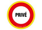 Panneau Privé - haute visibilité - Ø 80mm - 4090573