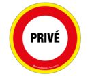 Panneau Privé - haute visibilité - Ø 80mm - 4090573