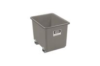 Bac PFV gris 400 litres + fourreaux - Résistant aux huiles, fioul, gasoil, produits chimiques