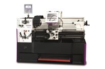 Tour à métaux hauteur des pointes 210 mm entre-pointes 1000 mm alésage 52 mm 4 kW 400V fonte + affichage digital Optiturn TH4210D 400V