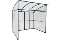 Manutan Expert - Abri pour deux roues simple - Anthracite Galvanisé - Acier &amp;amp; Polymère - 2.50m x 2m x 2.52m - Garantie 10 ans