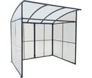 Manutan Expert - Abri pour deux roues simple - Anthracite Galvanisé - Acier &amp; Polymère - 2.50m x 2m x 2.52m - Garantie 10 ans
