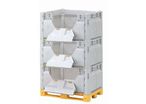 Caisses palettes modulables : KitBin plein Hauteur Triple avec 3 portes