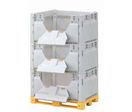 Caisses palettes modulables : KitBin plein Hauteur Triple avec 3 portes