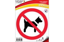 Panneau Interdit aux chiens - Vinyle adhésif Ø180mm - 4036199