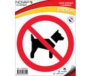 Panneau Interdit aux chiens - Vinyle adhésif Ø180mm - 4036199