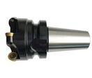 Fraise à copier et à surfacer diamètre 63 mm avec mandrin porte-fraise intégré BT40 incluant 5 plaquettes de coupe RDET1003 Optimum KVF41