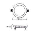 Spot LED Extra Plat Downlight Rond 6W Blanc CCT - 3000K/4000K/6000K