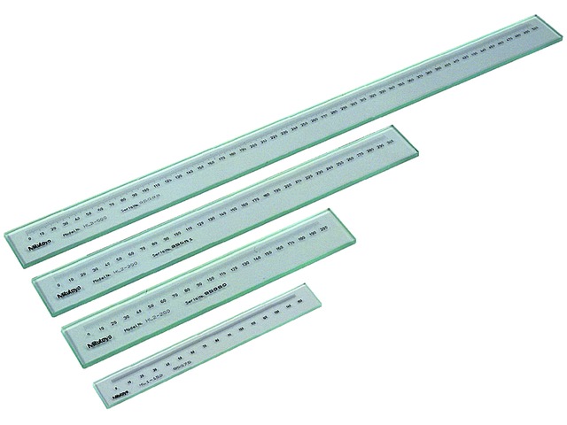 Regle En Verre 50 Mm Graduation 0 1 Mm Contact Mitutoyo