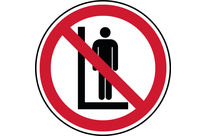 Panneau interdiction de lever des personnes