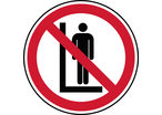 Panneau interdiction de lever des personnes
