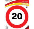 Panneau Vitesse limitée à 20 km/h - Vinyle adhésif Ø300mm - 4031927