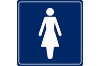 Plaquette de porte Toilettes femmes - Plexiglas couleur 90x90mm - 4033938