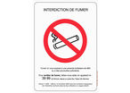 Panneau Interdiction de fumer - Rigide 148x210mm - 4600000