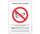 Panneau Interdiction de fumer - Rigide 148x210mm - 4600000