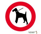Panneau Interdit aux chiens sans laisse - Novap