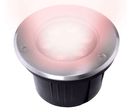 Spot LED encastré de sol inox 230V 6 W - Terra 6 – Rouge ou bleu