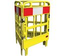 Barrière de protection polyéthylène 3 portes jaune