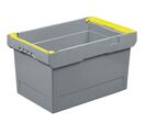 Caisse plastique Delta grise 58 litres avec supports