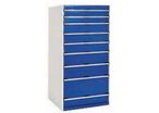 Bott - Armoire multitiroirs SL-87 - 9 tiroirs 1500 kg - Acier Gris/Bleu - 800x750x1600 mm