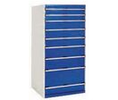Bott - Armoire multitiroirs SL-87 - 9 tiroirs 1500 kg - Acier Gris/Bleu - 800x750x1600 mm