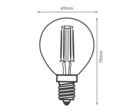 Ampoule E14 LED Filament 4W G45 - Blanc Chaud 2300K - 3500K