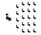 Pack de 20 - Spot LED sur Rail CCT Monophasé 30W 60° Noir