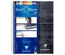 Cahier spirale Clairefontaine Bind O Block - A5+ petits carreaux  perforées 180 pages 90g