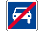 Panneau indication fin de route automobiles C108