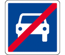 Panneau indication fin de route automobiles C108