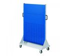 Chariot mobile Format 4 8 x panneau perforé RAL 7035 : RASTERMOBIL