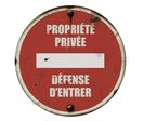 Panneau vintage Propriété privée défense d'entrer - Rigide Ø180mm - 4019079
